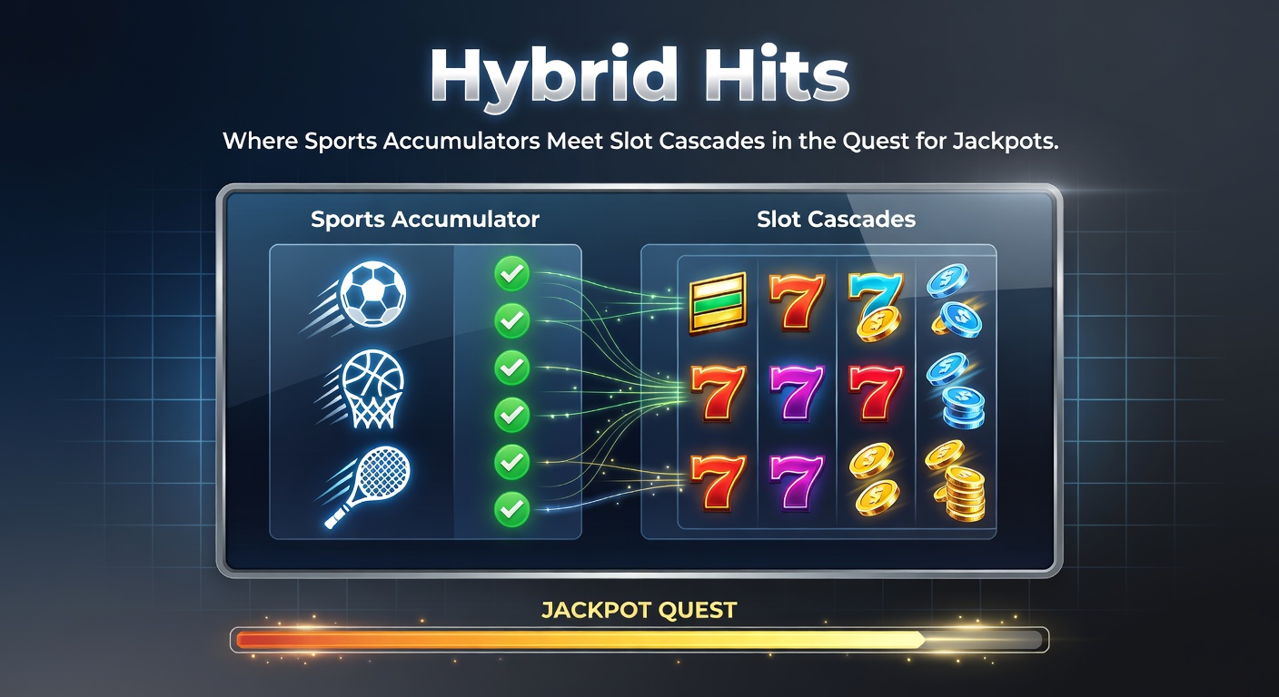 Close-up van een jackpotmeter die oploopt door gecombineerde sportwins en cascade-symbolen in een hybride spel