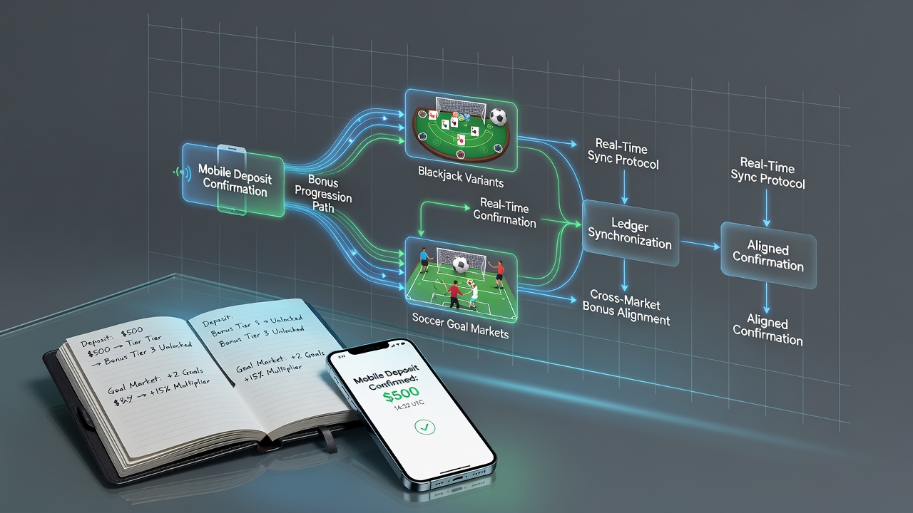 Ledger synchronisatie overzicht in mobiele gokomgevingen met blackjack en voetbalmarkten