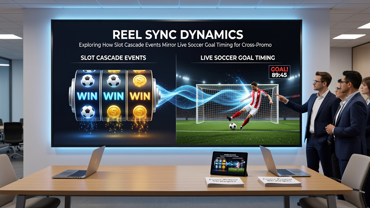 Grafiek die cascade events en voetbal doel timing synchronisatie toont voor cross-promotie
