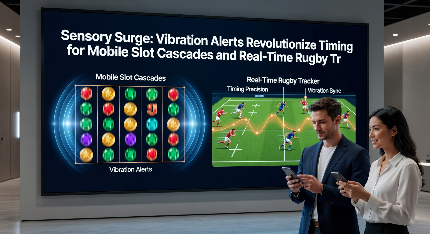 Rugbyspelers in actie tijdens een try, met een smartphone die vibreert op een tribune, illustrerend real-time betting alerts