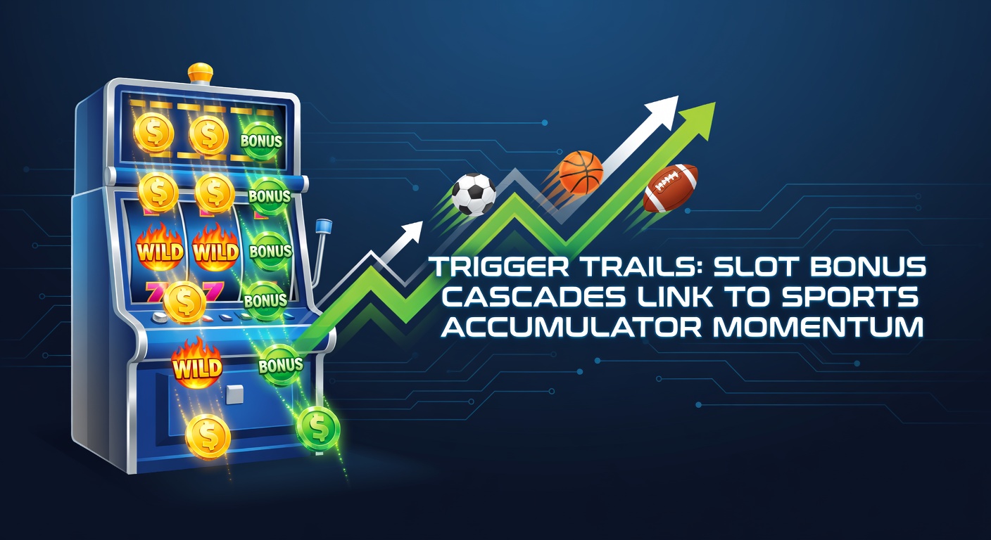 Slot machine met trigger trails en cascade bonussen die accumuleren, vergelijkbaar met sportweddenschappen momentum