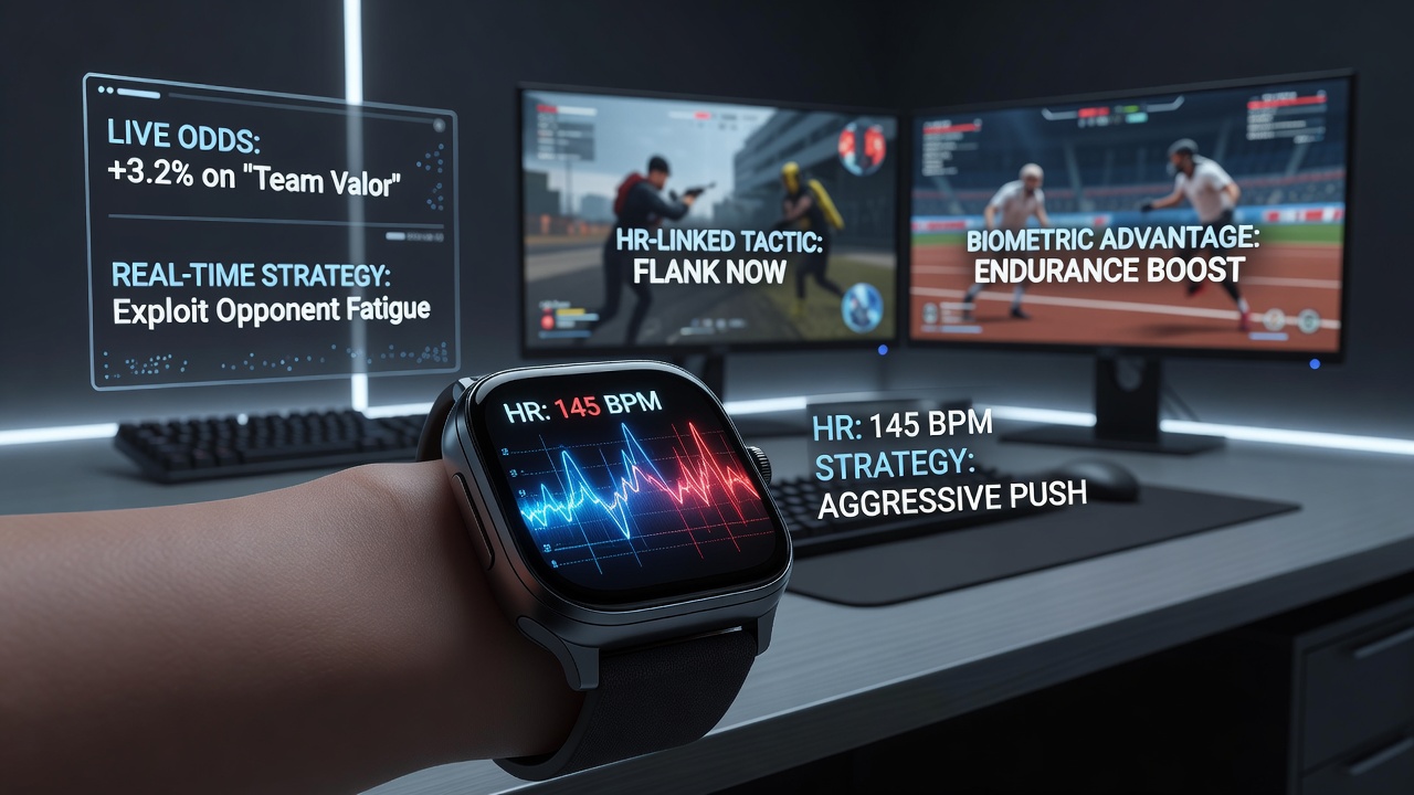 Wearable devices die hartslagdata integreren met realtime beslissingen in gaming en sport